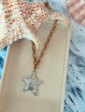 Mixed Metal Star Necklace